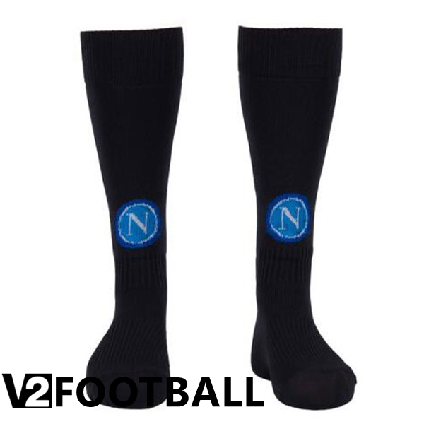 SSC Napoli Soccer Socks Third Black 2022/2023