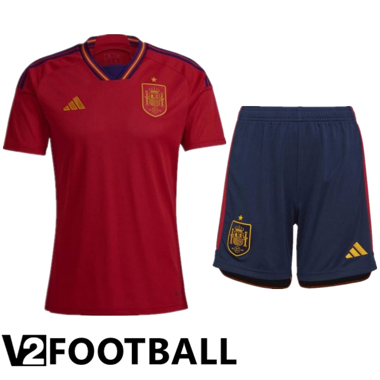 Spain Home Shirts + Shorts World Cup 2022