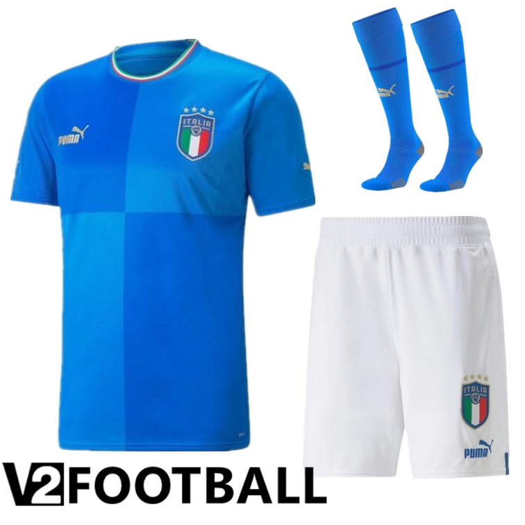 Italy Home Shirts (Shorts + Sock) World Cup 2022